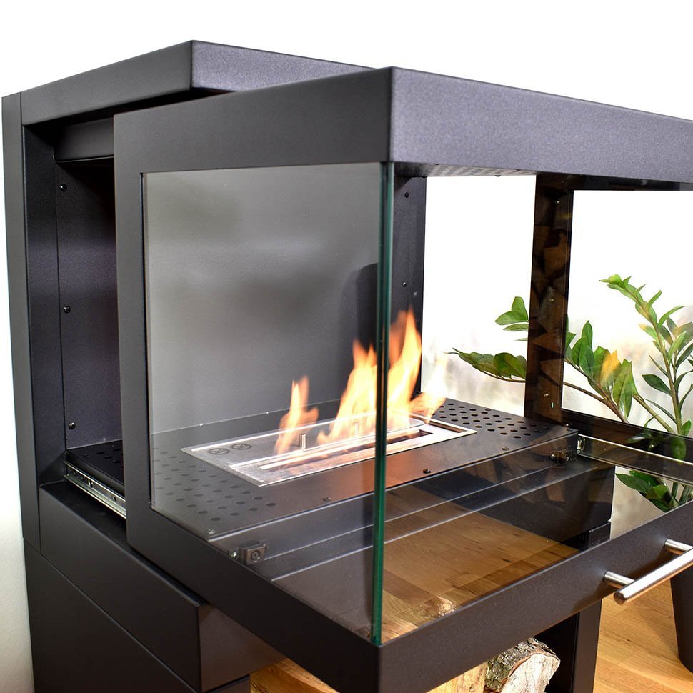 Напольный биокамин SteelHeat FAMILY черный Напольный биокамин SteelHeat FAMILY черный по цене 142 000 руб.