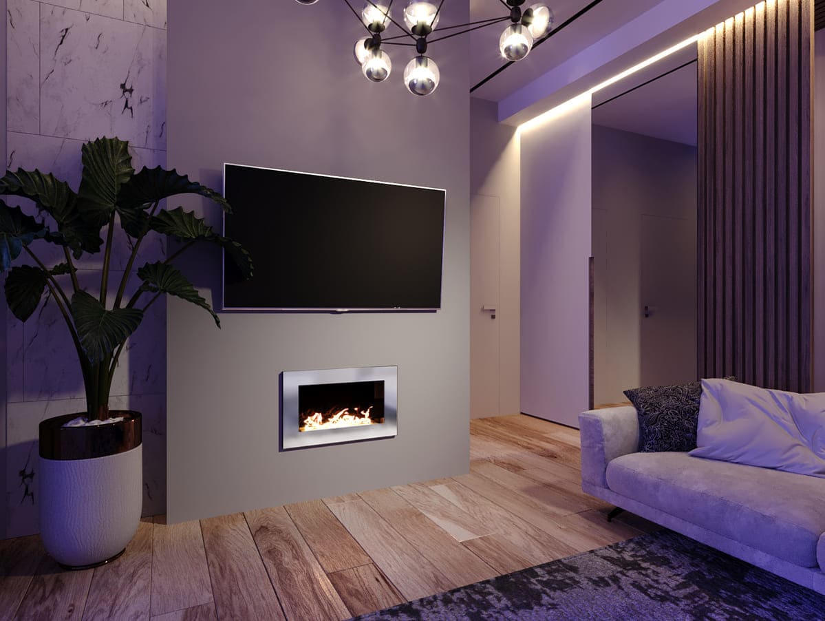 Биокамин "Русский огонь" Хай-тек 650V встраиваемый с защитным и декоративным стеклом по цене 30 900 руб.