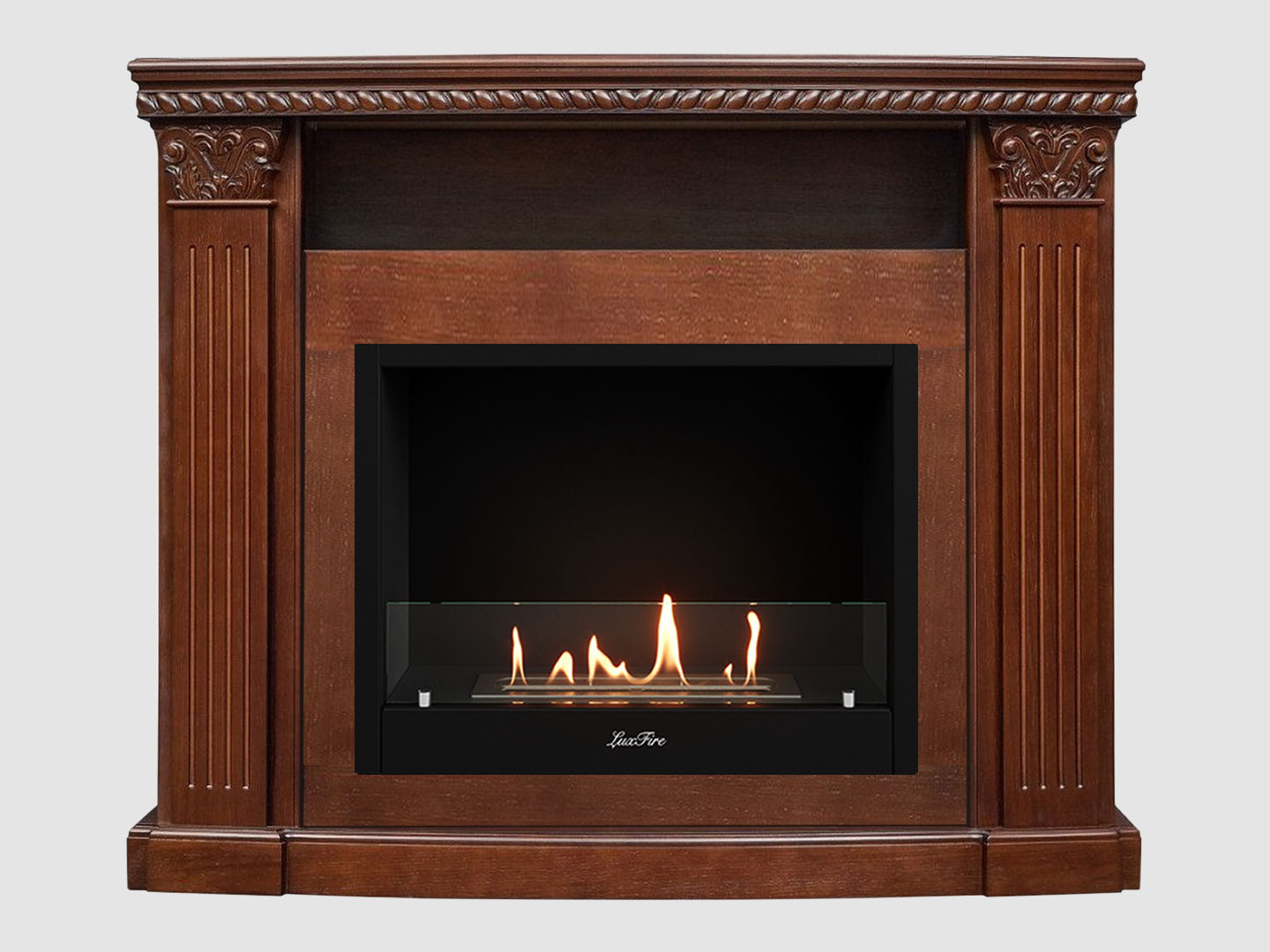Каминный портал МДФ "Людовик 1300" с биокамином Lux Fire "Фаер Бокс 1 - 30" (темный орех) Каминный портал МДФ "Людовик 1300" с биокамином Lux Fire "Фаер Бокс 1 - 30" (темный орех) по цене 73 400 руб.