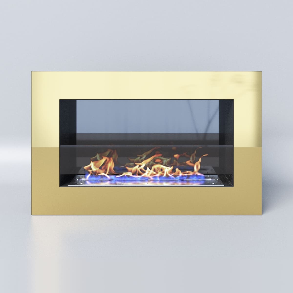 Биокамин "Русский огонь" Барокко 800N настенный (высота 500мм.) с декоративным стеклом (стемалитом) по цене 39 000 руб.