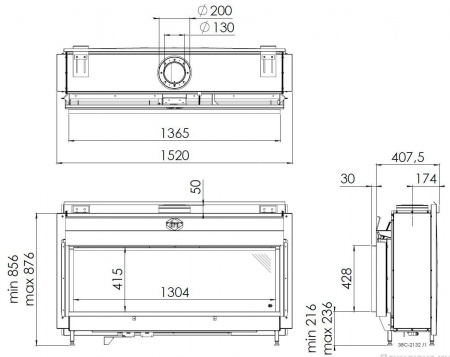 Газовый камин DRU Metro 130XT-41 RCH Газовый камин DRU Metro 130XT-41 RCH