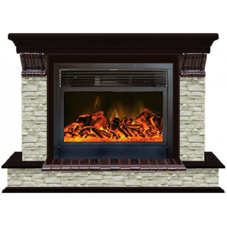 Панорама Грот однотонный 28 (дуб)+Newflame