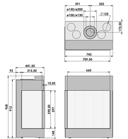 Газовый камин BellFires Corner Bell Topsham