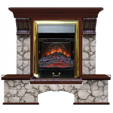 Бостон К Карелия (красное дерево)+Majestic Brass